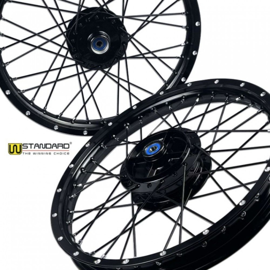 ΖΑΝΤΕΣ W-STANDARD ΜΑΥΡΕΣ ΜΕ ΜΑΥΡΗ ΑΚΤΙΝΑ ΤΡΥΠΗΤΗ HONDA ASTREA SUPRA 100