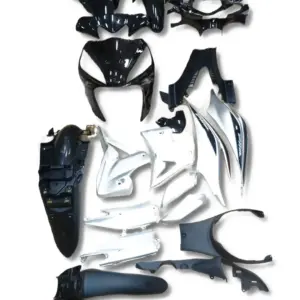 ΚΟΣΤΟΥΜΙ ΣΕΤ ΠΛΑΣΤΙΚΑ HONDA WAVE 110 22 ΤΕΜΑΧΙΑ ΜΑΥΡΟ / ΑΣΗΜΙ TAIWAN (BE)