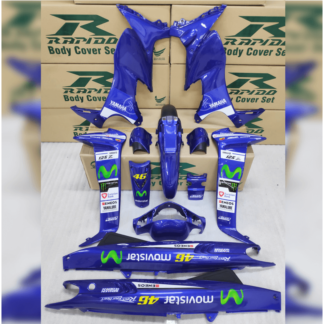 ΚΟΣΤΟΥΜΙ ΠΛΑΣΤΙΚΑ ΣΕΤ ΓΙΑ YAMAHA Z 125 ΜΠΛΕ RAPIDO