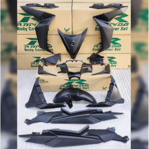 ΚΟΣΤΟΥΜΙ ΠΛΑΣΤΙΚΑ ΣΕΤ ΓΙΑ SYM VF 185 MATTE BLACK RAPIDO