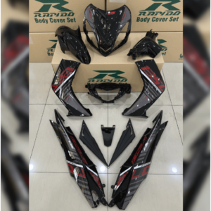 ΚΟΣΤΟΥΜΙ ΠΛΑΣΤΙΚΑ ΣΕΤ ΓΙΑ YAMAHA CRYPTON-X 135 ΜΑΥΡΟ / ΓΚΡΙ ΚΟΚΚΙΝΑ ΑΥΤΟΚΟΛΗΤΑ RAPIDO