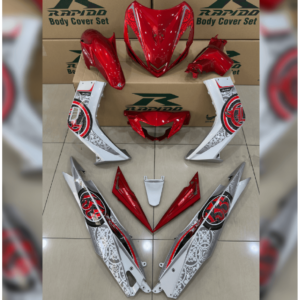 ΚΟΣΤΟΥΜΙ ΠΛΑΣΤΙΚΑ ΣΕΤ ΓΙΑ YAMAHA CRYPTON-X 135 RED / SILVER RAPIDO
