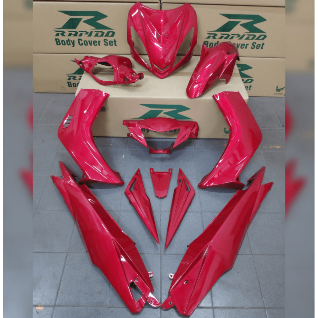 ΚΟΣΤΟΥΜΙ ΠΛΑΣΤΙΚΑ ΣΕΤ ΓΙΑ YAMAHA CRYPTON-X 135 RED NO STICKERS RAPIDO